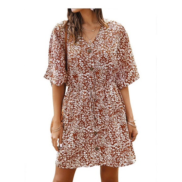 Women’s Floral Printed Boho Dress — New without tags - Picture 1 of 4